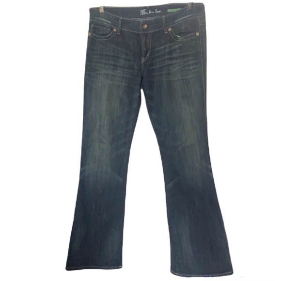 IN The Loop Dark Wash Flared/Wild Leg Blue Jeans Size 31 - Picture 2 of 15